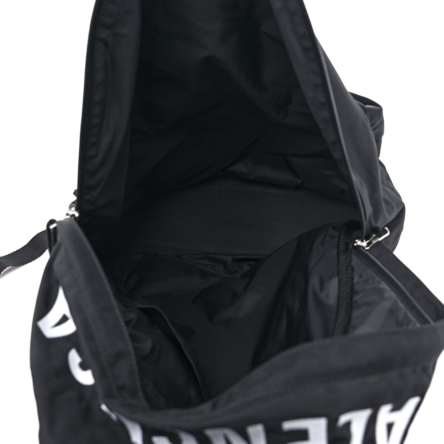 Sport Nylon Logo Embroidered S Wheel Backpack Black