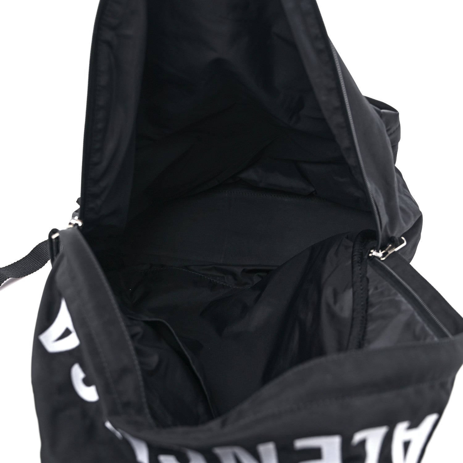 Balenciaga Sport Nylon Logo Embroidered S Wheel Backpack Black 5 of 8