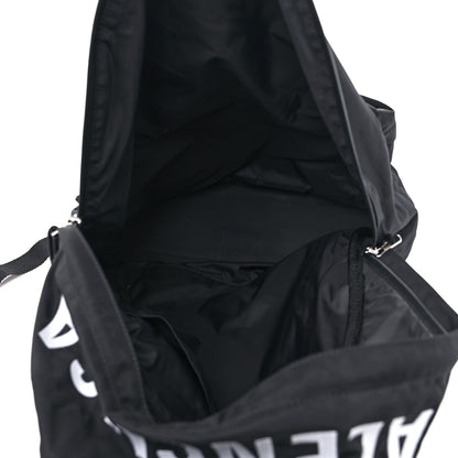 Balenciaga Sport Nylon Logo Embroidered S Wheel Backpack Black 5 of 8