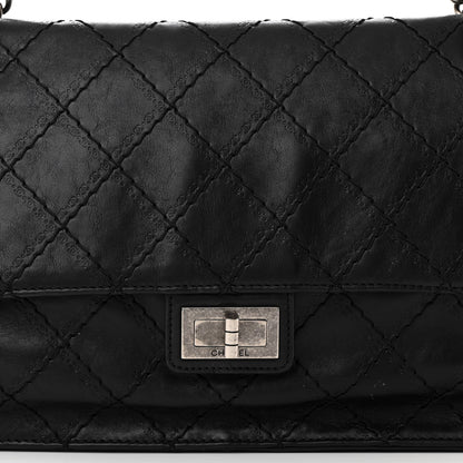 Chanel Calfskin CC Crave Reissue Crown Jumbo Flap Black 8 of 11