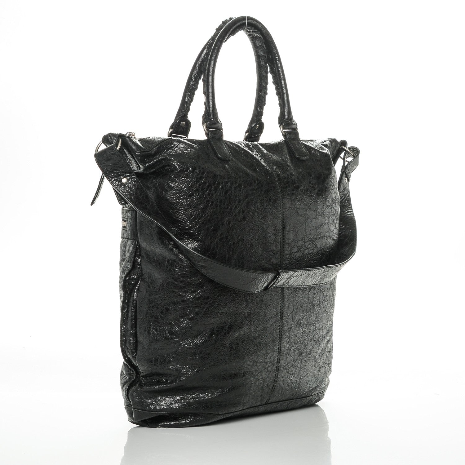 Balenciaga Agneau Mens Classic Hardware Large Square Tote Black 3 of 7