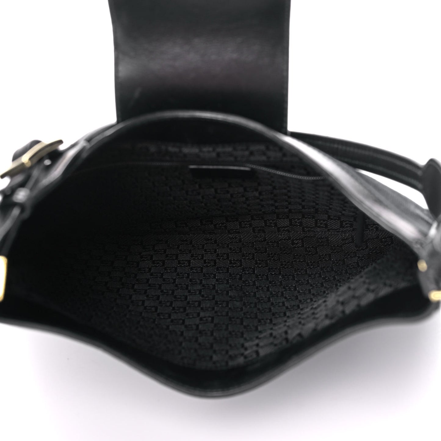 Canvas Calfskin Jackie O Hobo Black