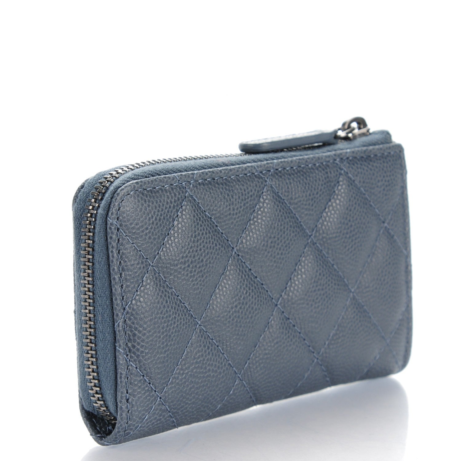 Chanel Caviar Quilted Key Holder Case Grey 3 of 7