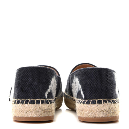 Christian Dior Canvas Tie and Dior Embroidered Granville 15mm Espadrilles 36 Denim 5 of 10
