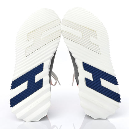 Hermes Knit Suede Goatskin Mens Depart Sneakers 42.5 Marine Gris Fumee 4 of 4