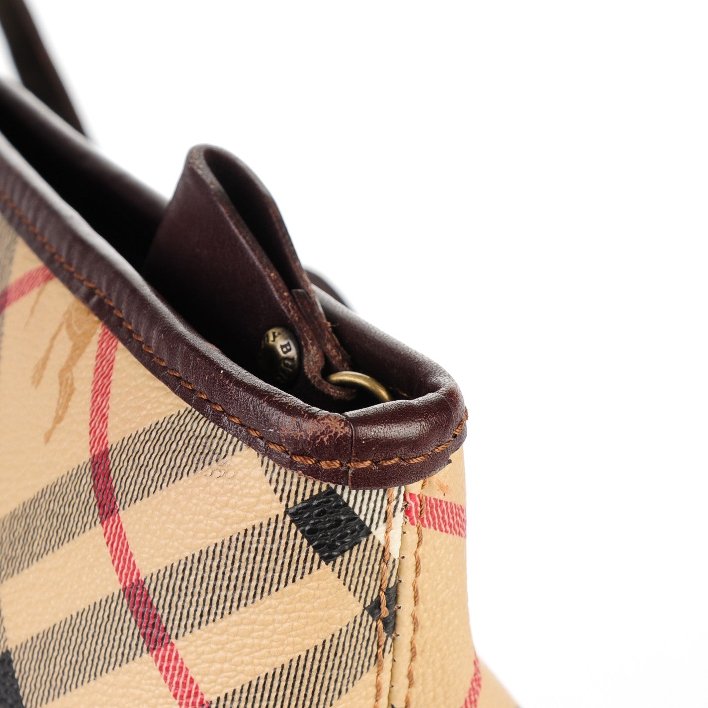 Burberry Haymarket Check Large Tote Chocolate 7 of 18