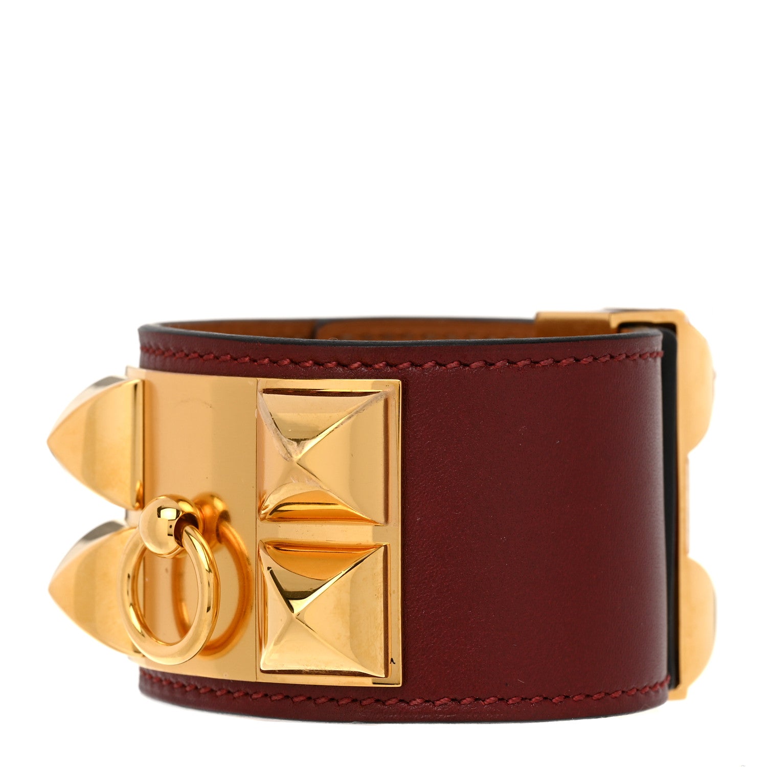 Hermes Box Collier de Chien CDC Bracelet S Rouge H 1 of 7