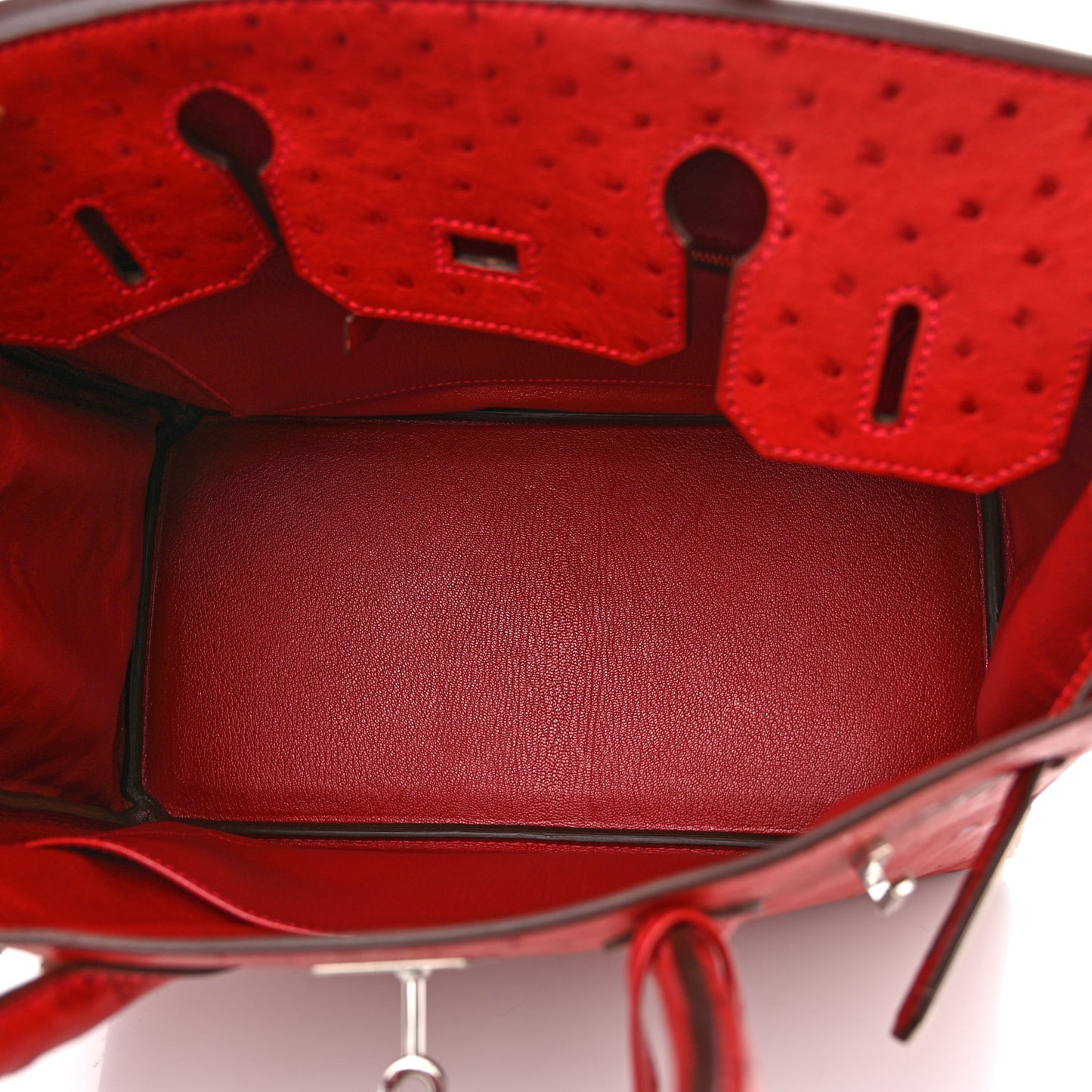 Ostrich Birkin 30 Rouge Vif