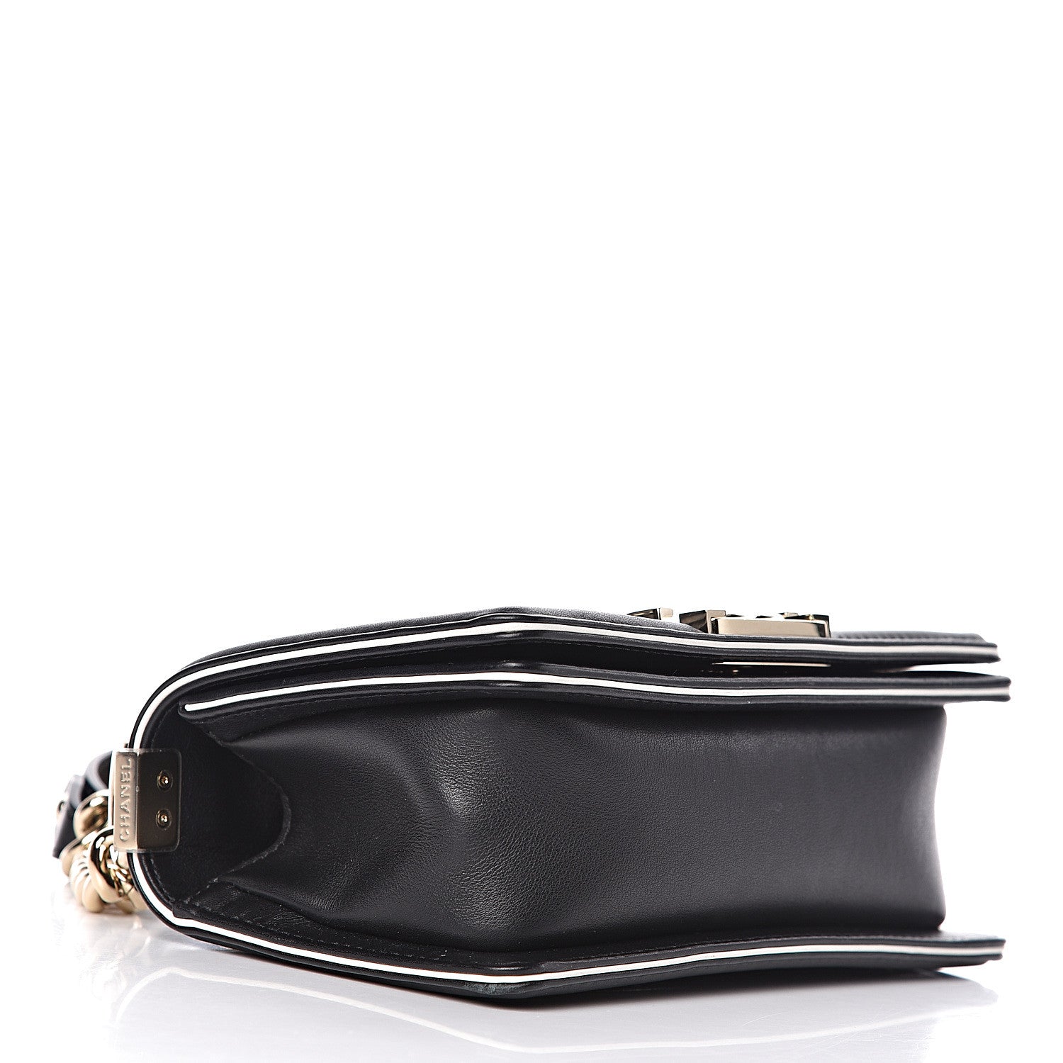 Chanel Calfskin Quilted Small Boy Top Handle Flap Black 4 of 12