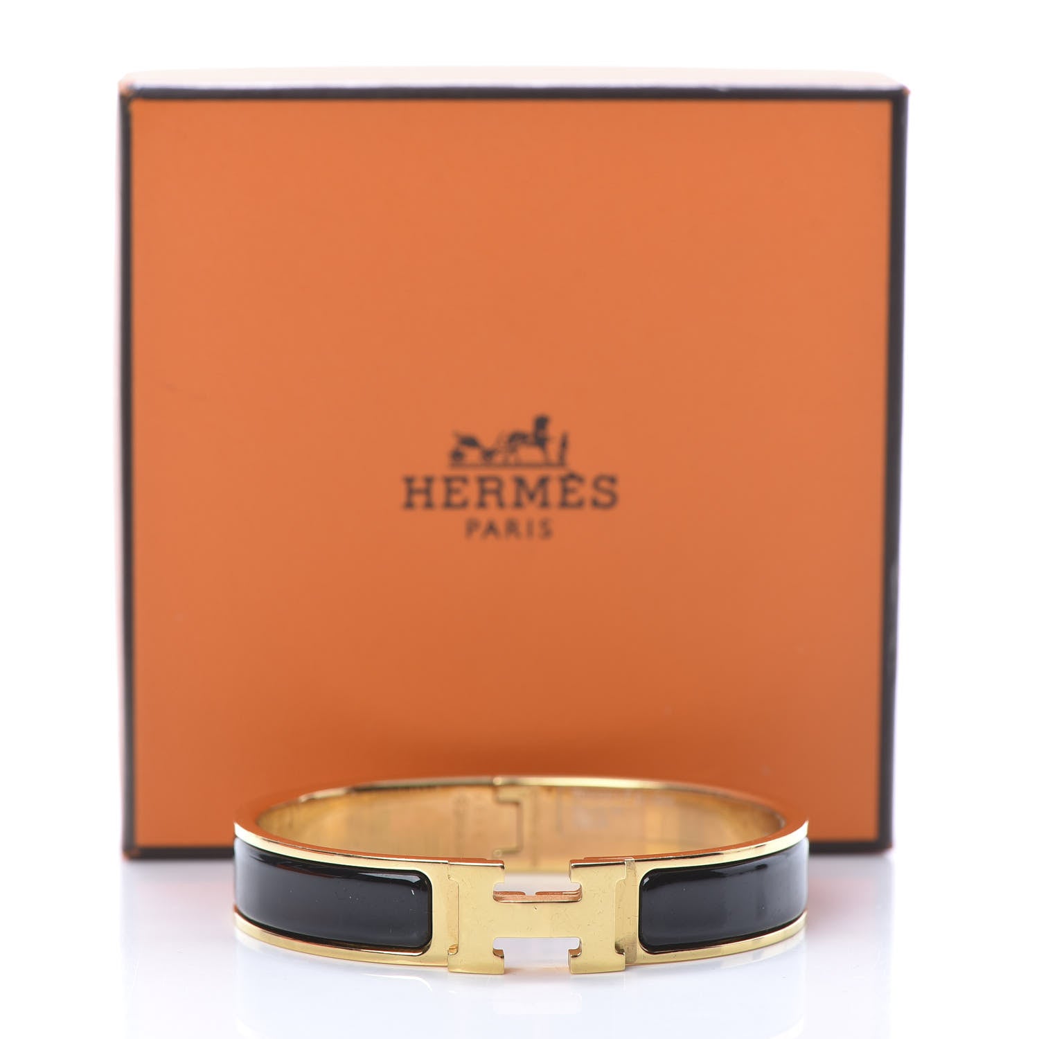 Hermes Enamel Narrow Clic Clac H Bracelet PM Black 6 of 6