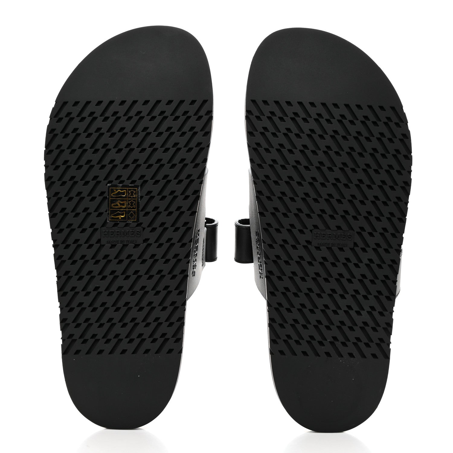 Hermes Calfskin Womens Chypre Sandals 39 Black 5 of 9