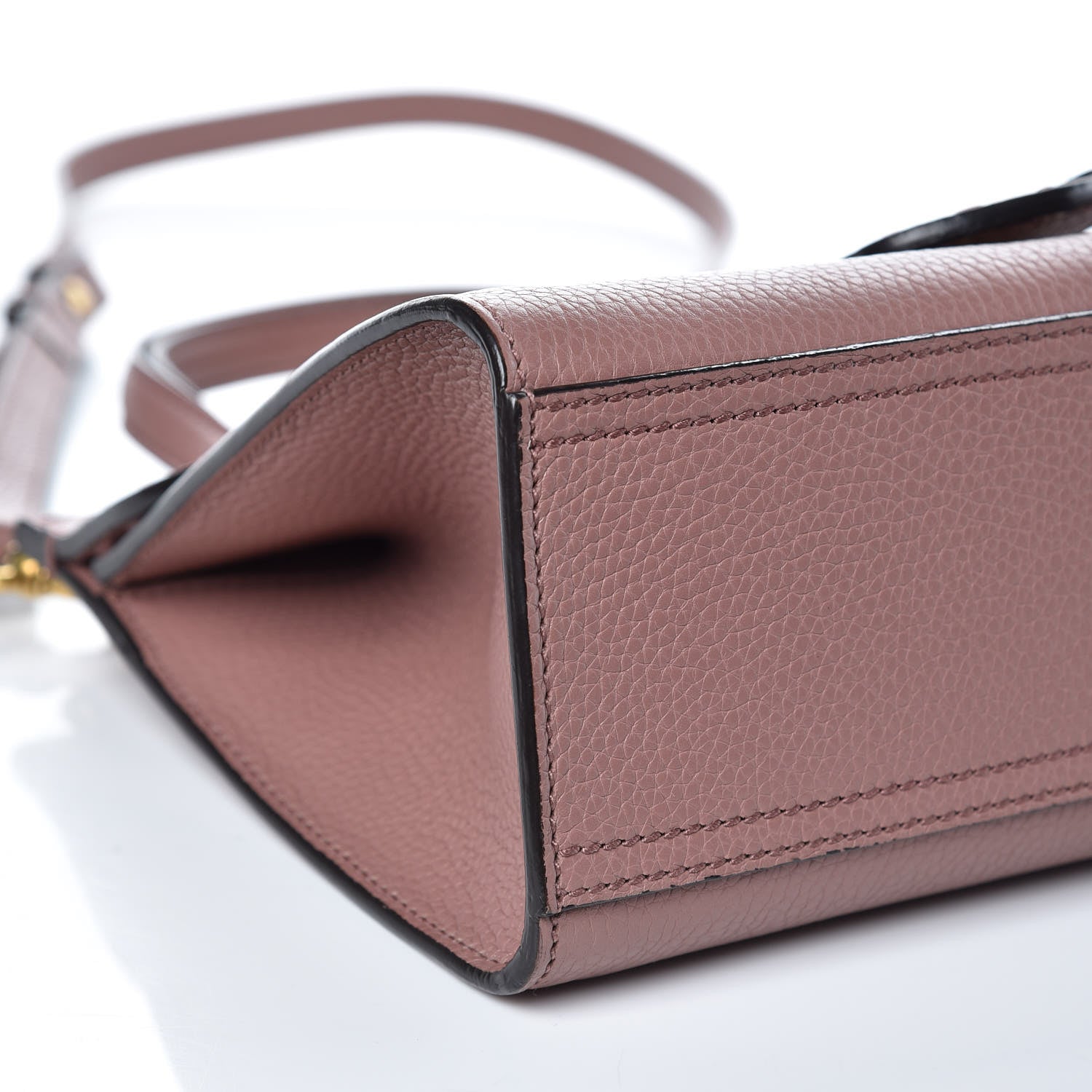 Gucci Calfskin Mini GG Marmont Top Handle Bag Rosy Phard 8 of 9