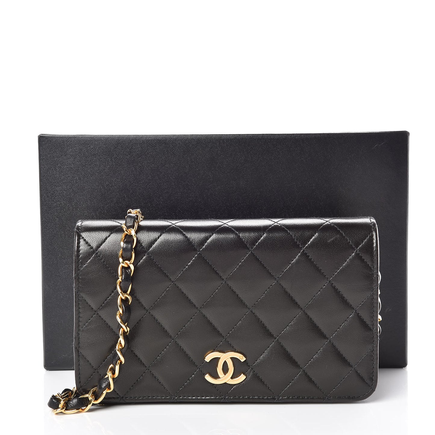 Lambskin Quilted Mini Flap Black