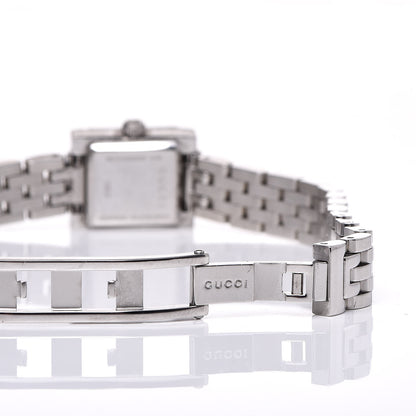 Gucci Stainless Steel Diamond 14mm G- Frame Square Quartz Watch Black 8 of 11