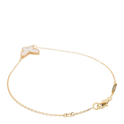 Van Cleef & Arpels 18K Yellow Gold Mother of Pearl Sweet Alhambra Butterfly Bracelet 3 of 5
