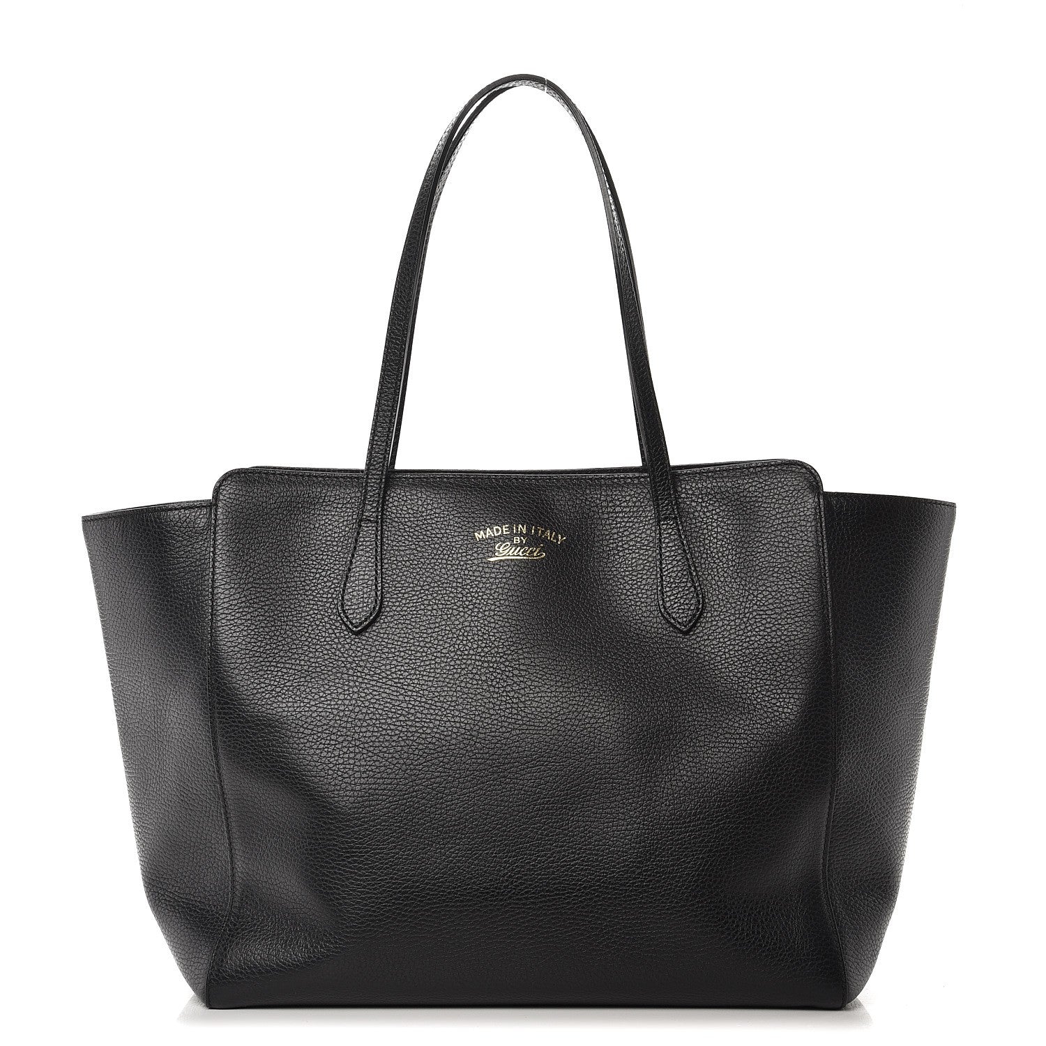 Gucci Pebbled Calfskin Medium Swing Tote Black 1 of 6