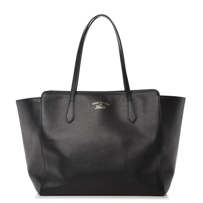 Gucci Pebbled Calfskin Medium Swing Tote Black 1 of 6