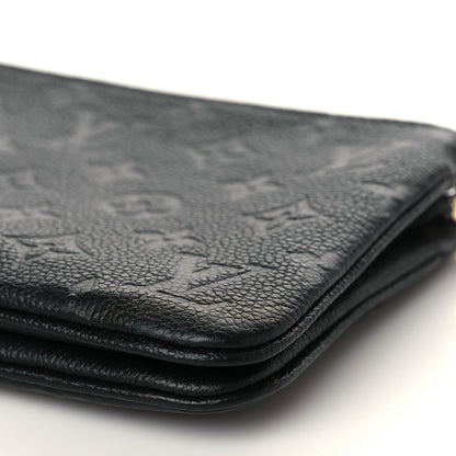 Louis Vuitton Empreinte Double Zip Pochette Black 9 of 9