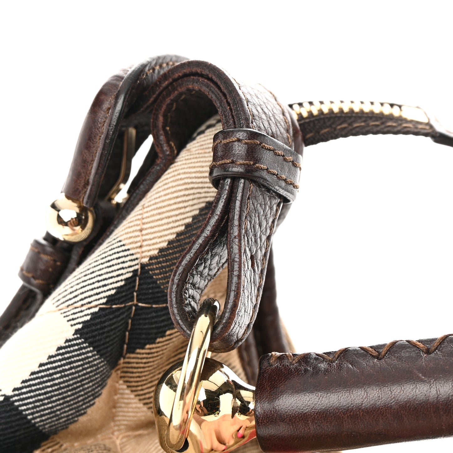 House Check Quilted Hoxton Hobo Brown