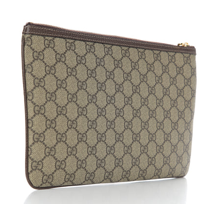 Gucci GG Supreme Monogram Large Ophidia Pouch Clutch Brown 2 of 8