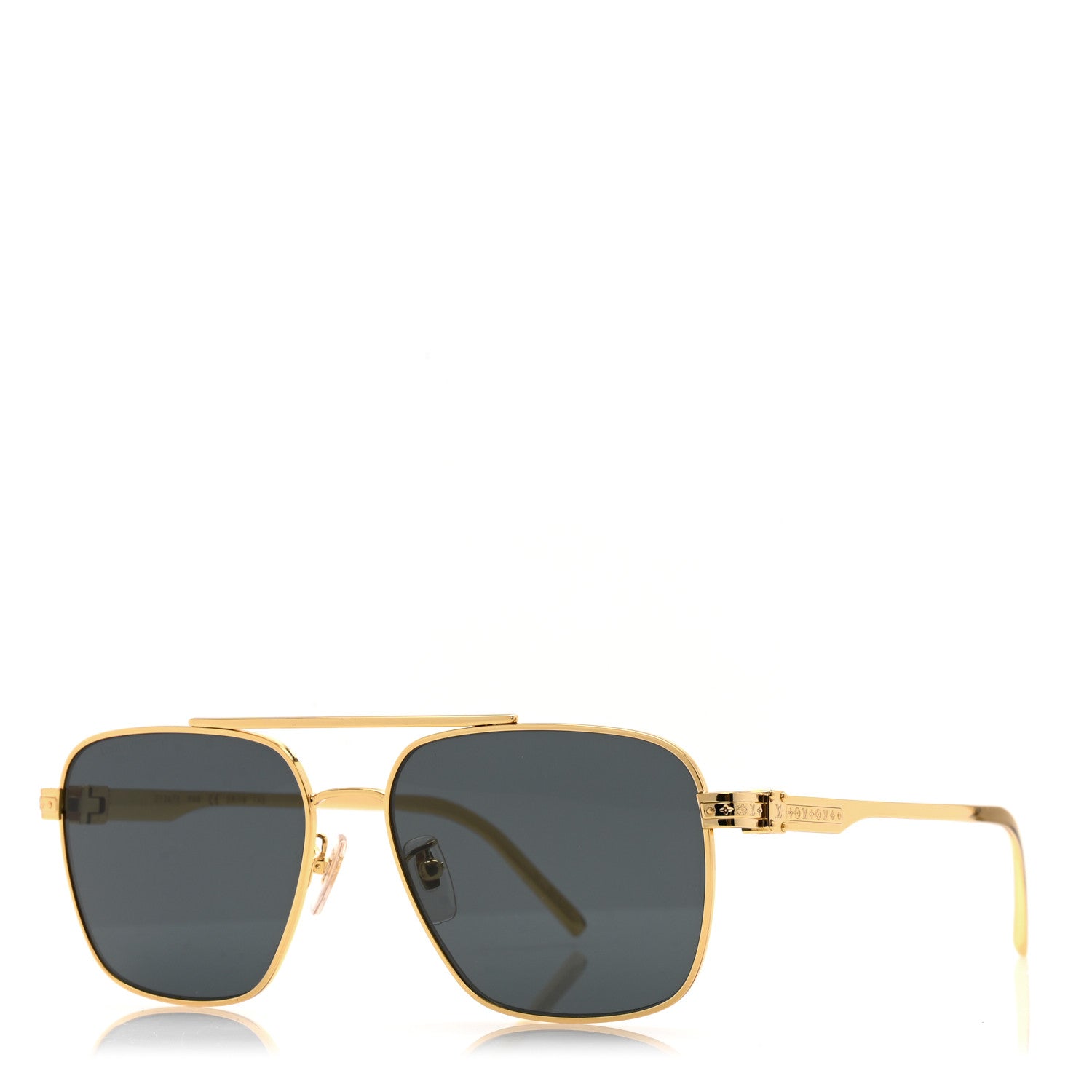 Louis Vuitton Metal LV Ash Sunglasses Z1267E Gold 1565357