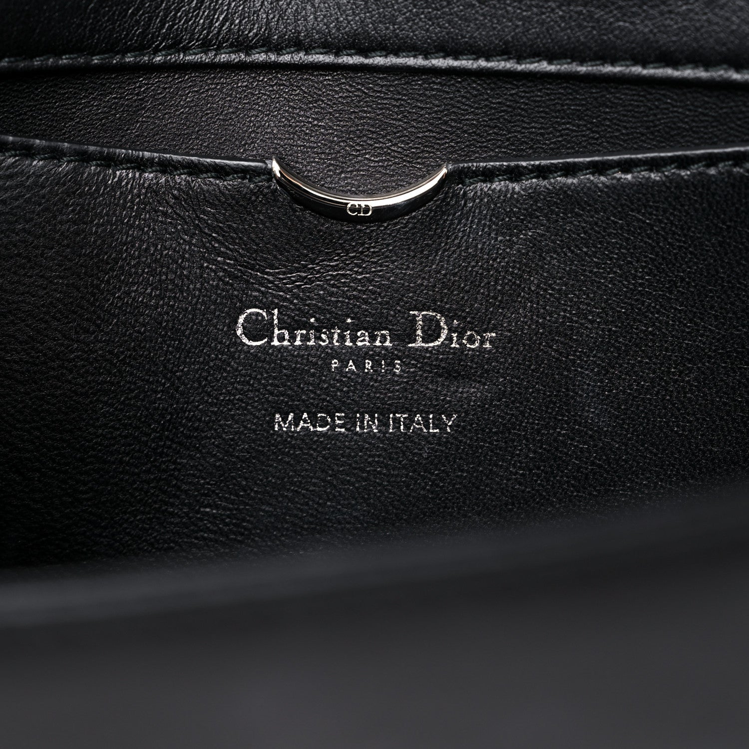 Christian Dior Calfskin Paradise Diorama Croisiere Chain Wallet Black 6 of 12
