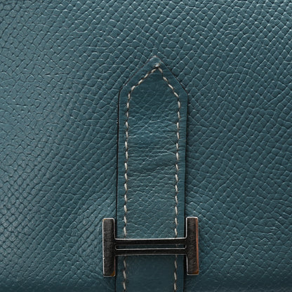 Hermes Epsom Bearn Gusset Wallet Blue Jean 10 of 13