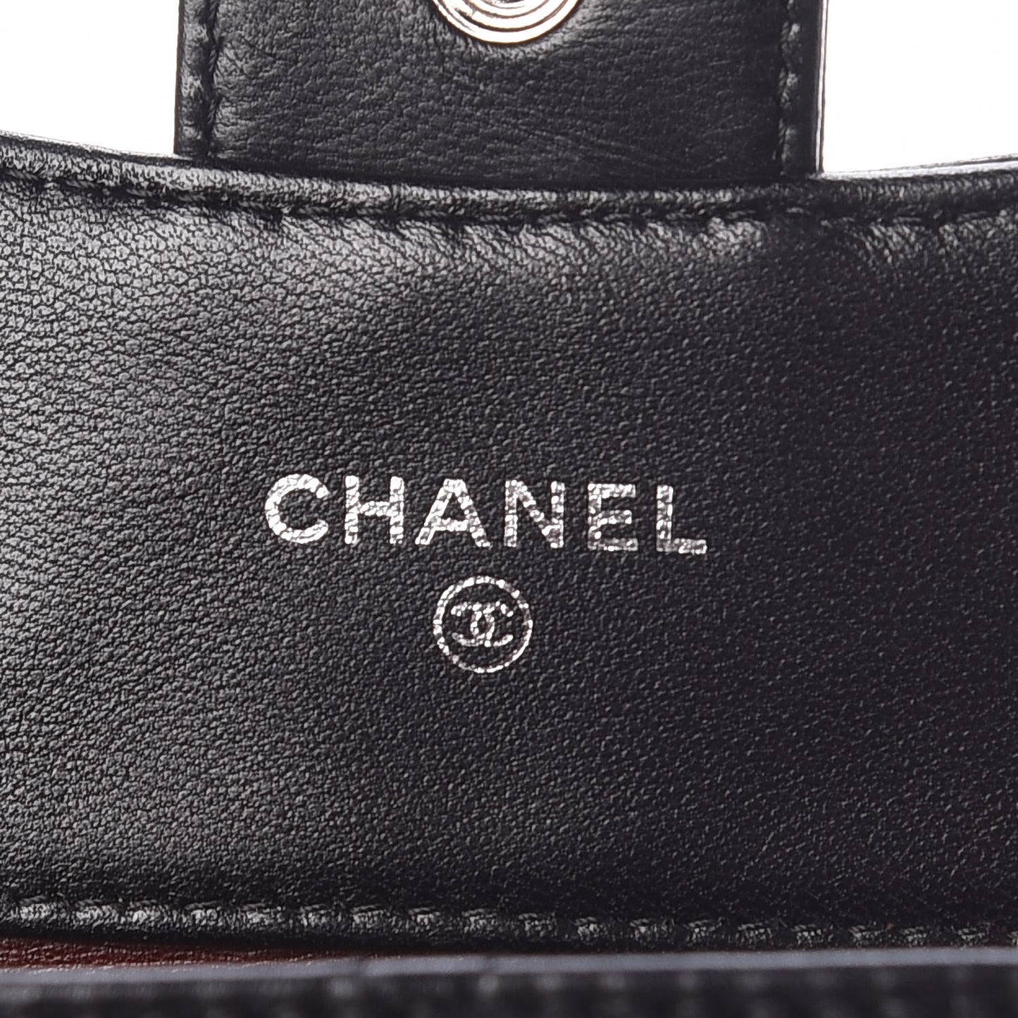 Lambskin Quilted Double Sided Wallet Black
