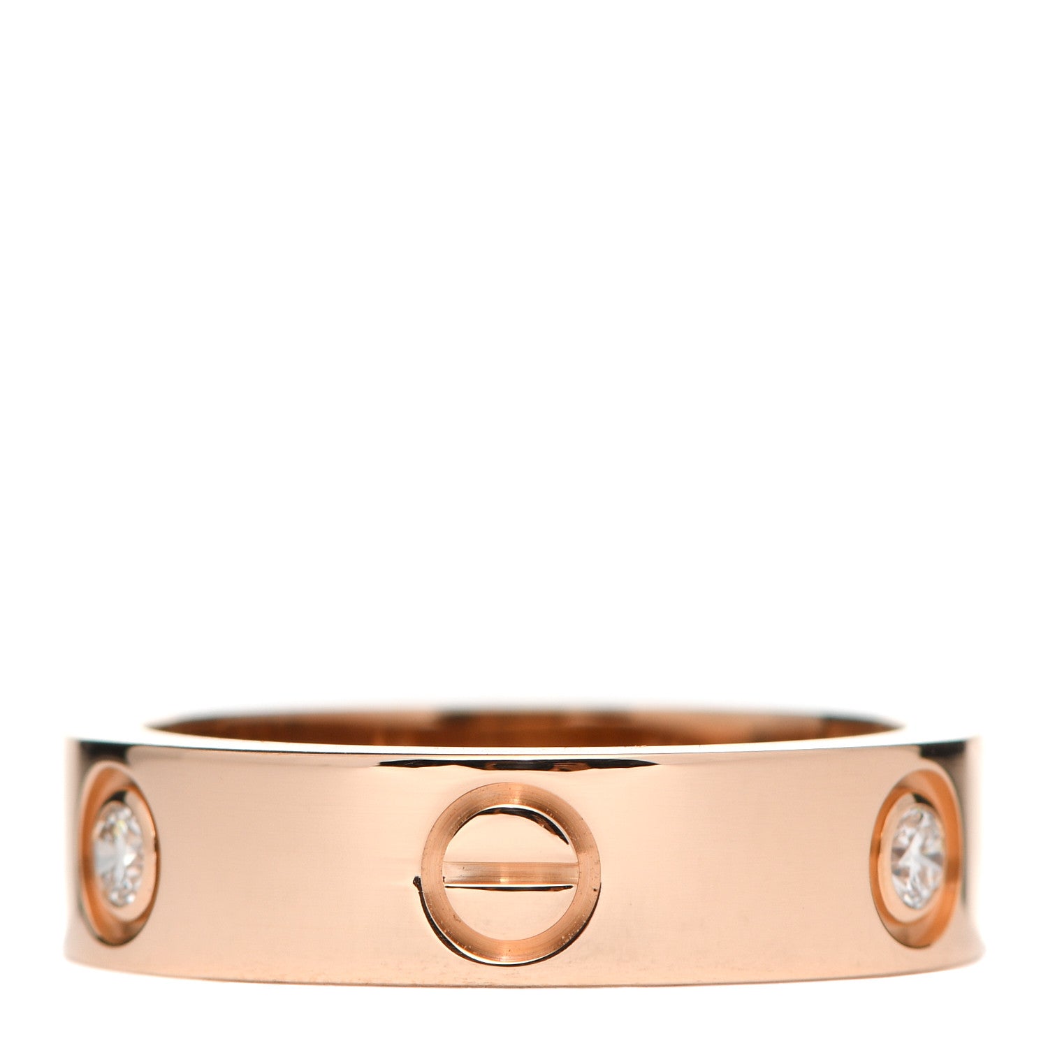 Cartier 18K Pink Gold 3 Diamond 5.5mm LOVE Ring 57 8 3 of 6