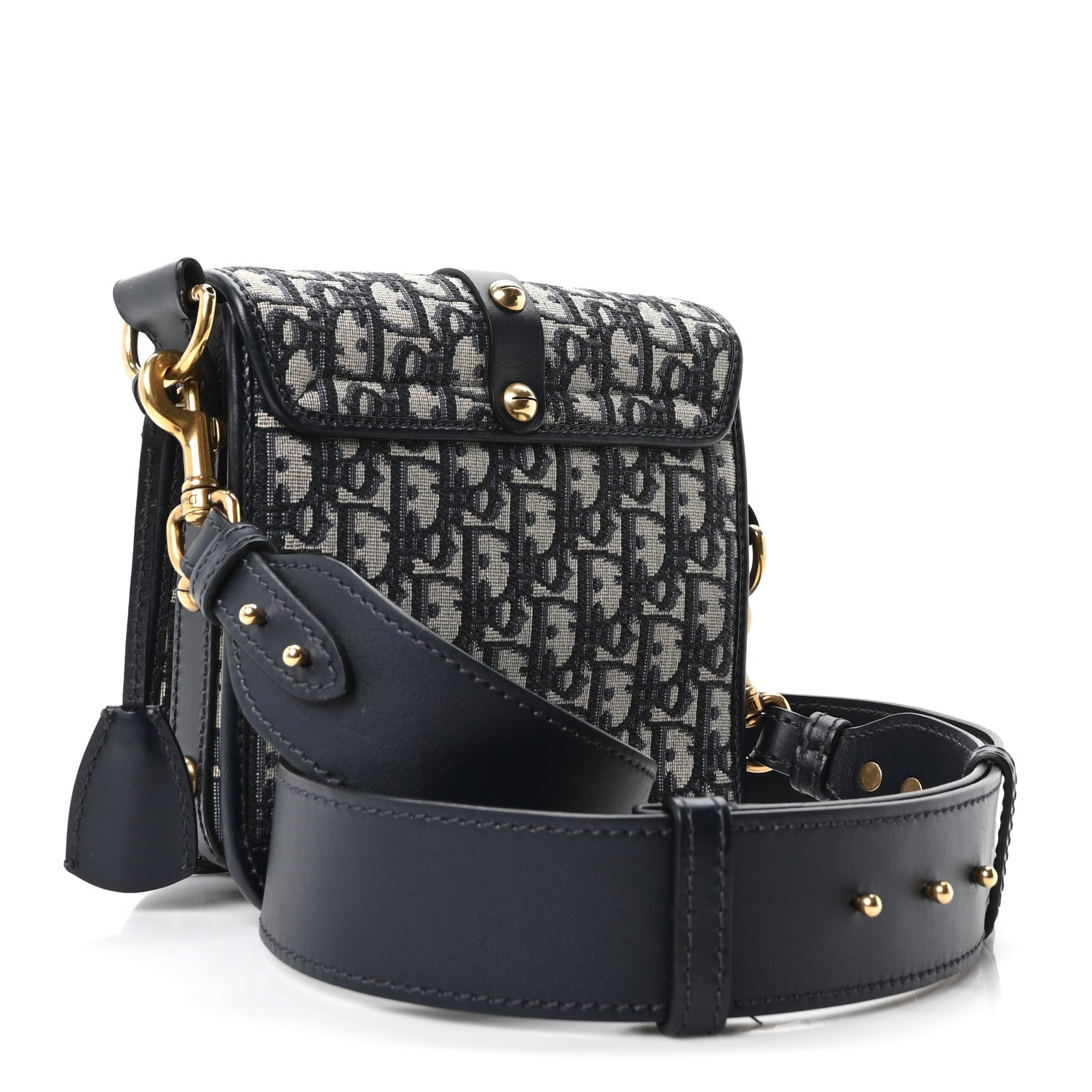 Christian Dior Oblique Square DiorAddict Flap Navy Blue 3 of 10