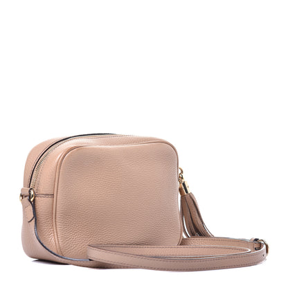 Gucci Pebbled Calfskin Small Soho Disco Bag Rose Beige 3 of 9