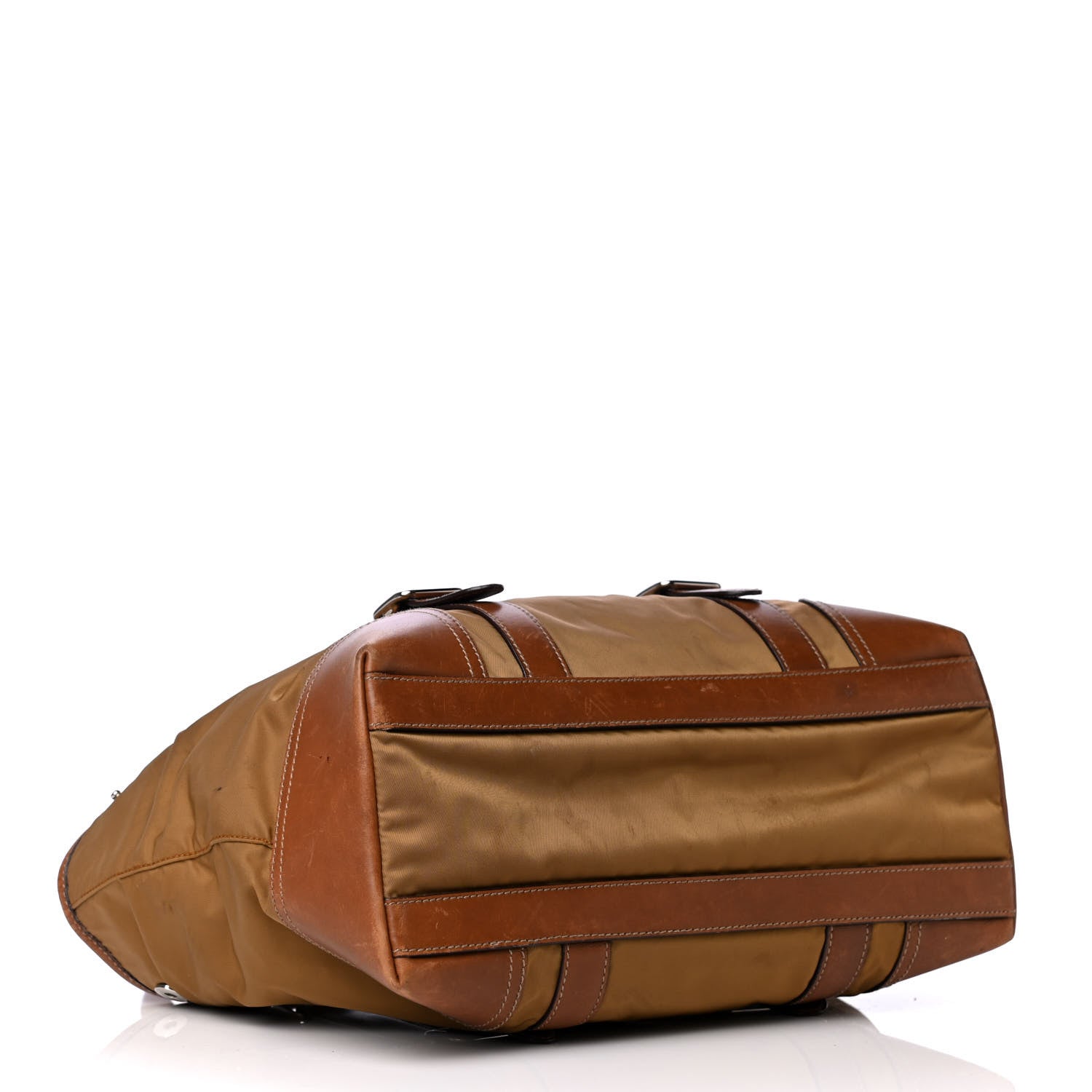 Prada Nylon Calfskin Shoulder Bag Tobacco Sughero 3 of 4