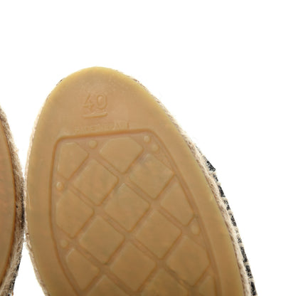 Chanel Canvas Grosgrain CC Espadrilles 40 Grey 9 of 10