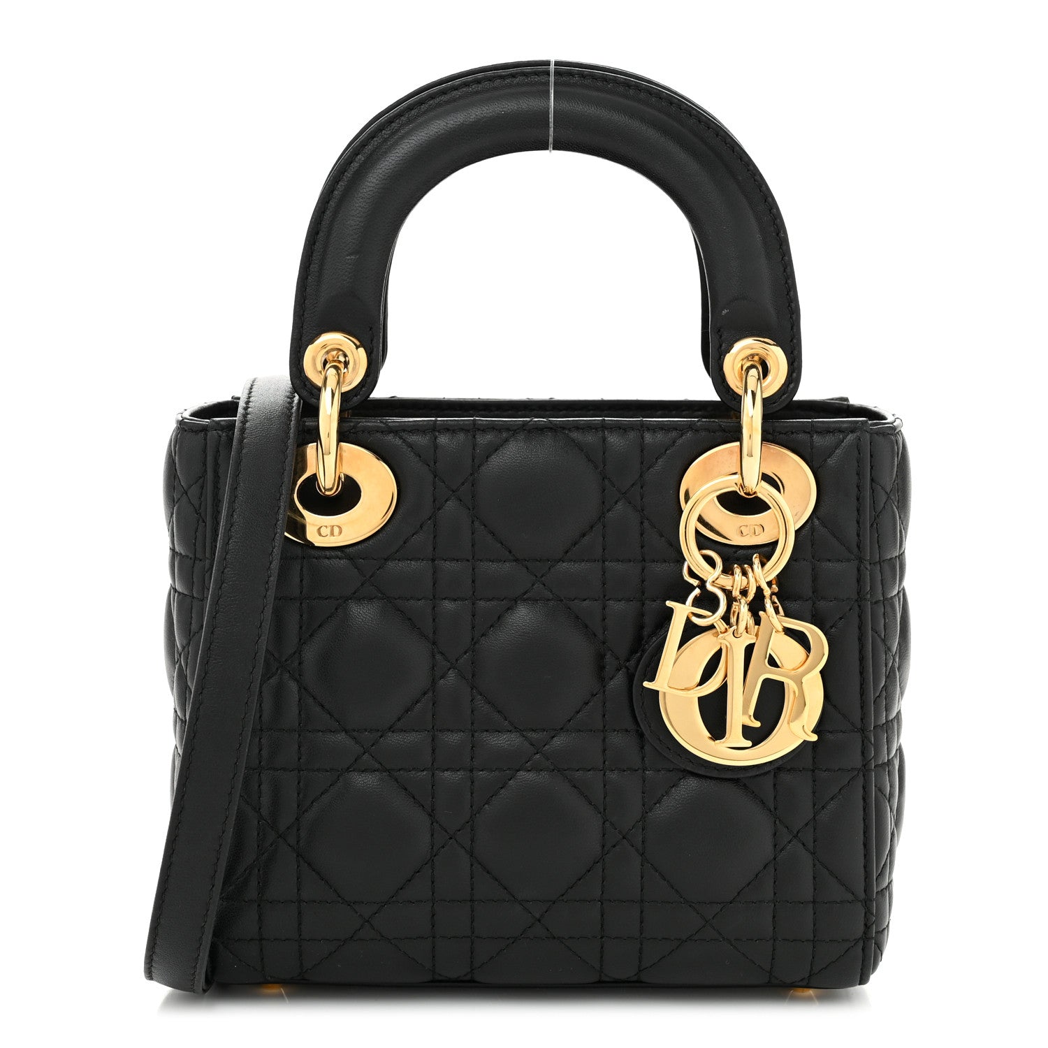 Christian Dior Lambskin Cannage Mini Lady Dior Black 1 of 10