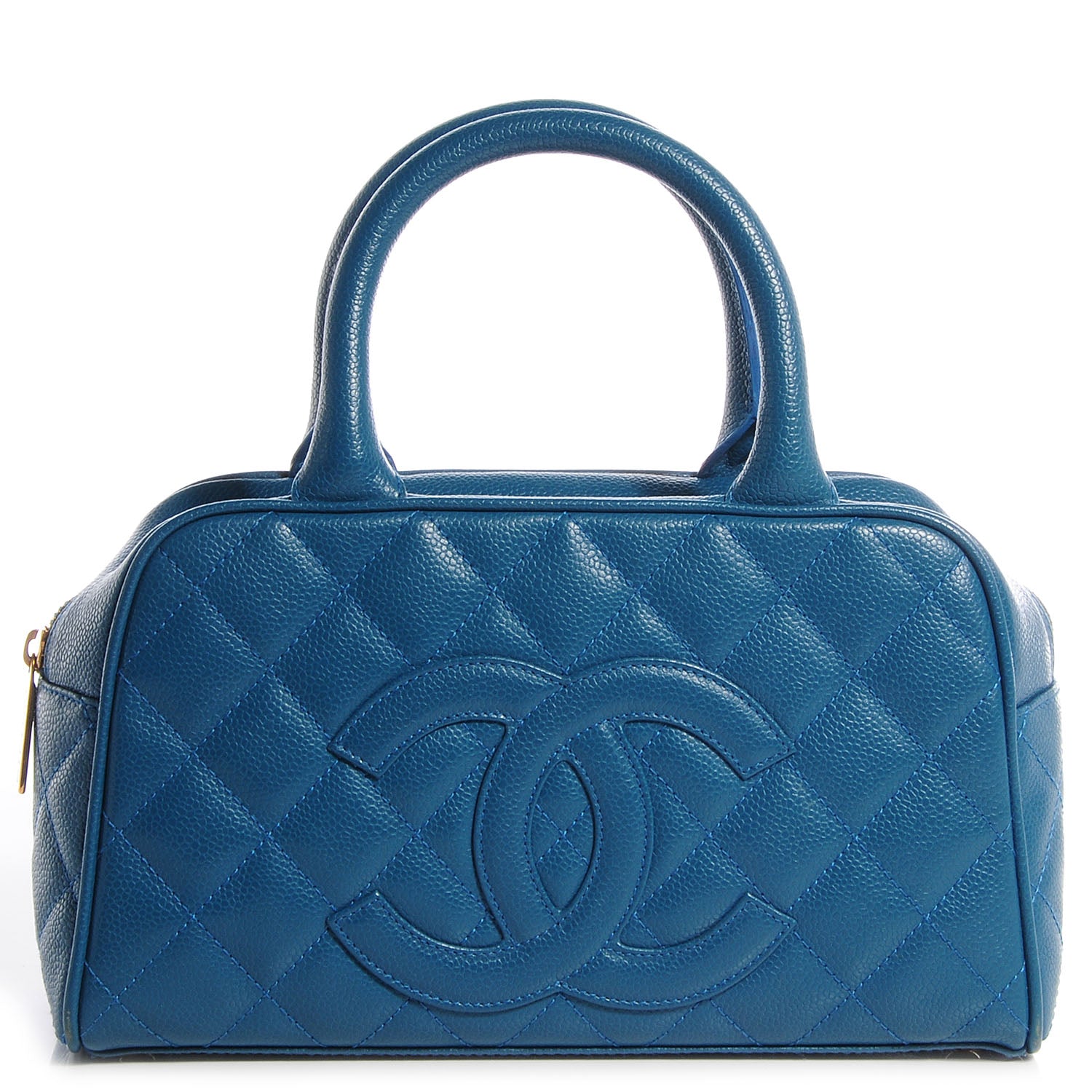 Chanel Caviar Quilted Small Bowler Blue 1 of 6