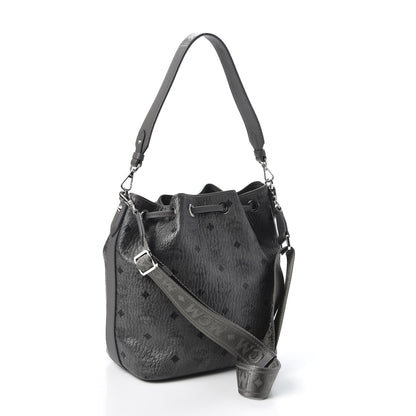 MCM Visetos Small Essential Drawstring Bucket Bag Phantom Grey 2 of 9