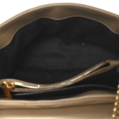 Saint Laurent Calfskin Y Quilted Monogram Small Loulou Chain Satchel Dark Beige 4 of 13