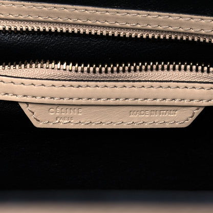 Celine Satin Calfskin Mini Bi-Color Luggage Powder Black 6 of 17