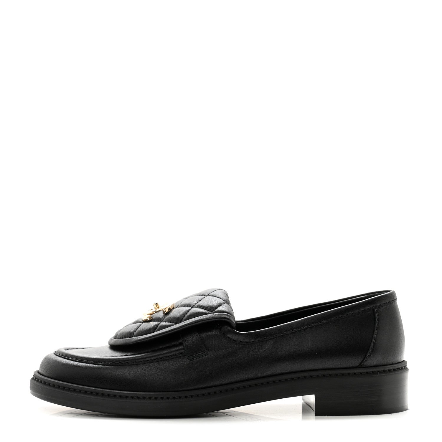 Chanel Lambskin Quilted CC Turnlock Loafers 40 Black 1 of 11