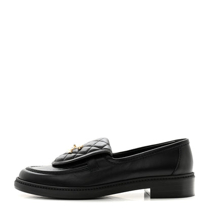 Chanel Lambskin Quilted CC Turnlock Loafers 40 Black 1 of 11
