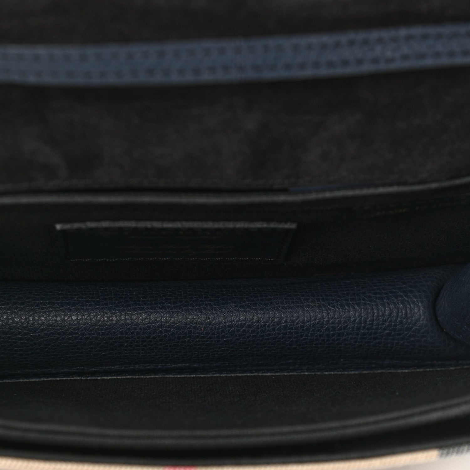 Burberry Derby Calfskin House Check Small Macken Crossbody Bag Ink Blue 5 of 11