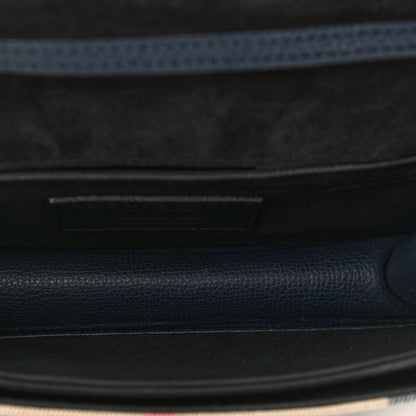 Burberry Derby Calfskin House Check Small Macken Crossbody Bag Ink Blue 5 of 11