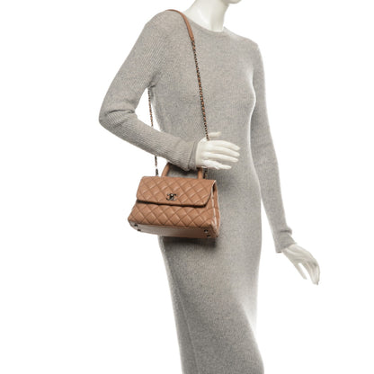 Chanel Caviar Quilted Mini Coco Handle Flap Camel 2 of 7