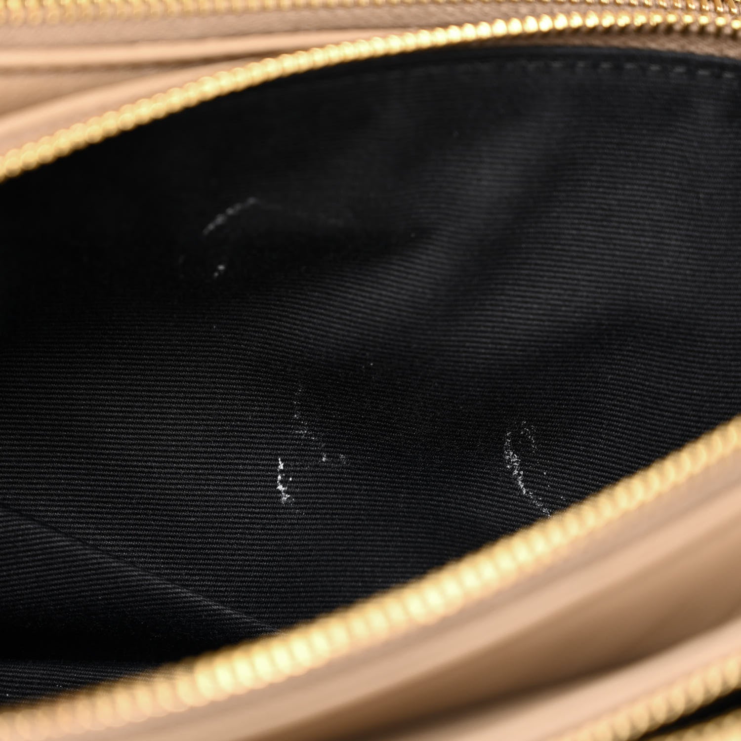 Saint Laurent Lambskin Diamond Quilted Angie Chain Bag Tan 7 of 12