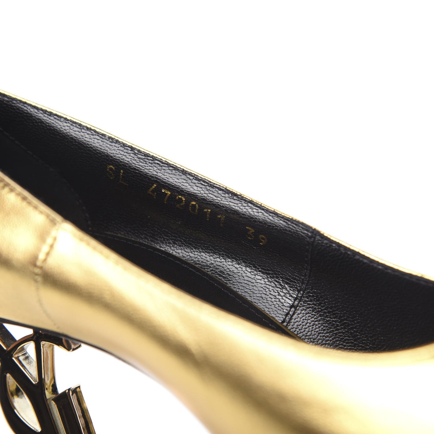 Calfskin Opyum 100 Pumps 39 Gold