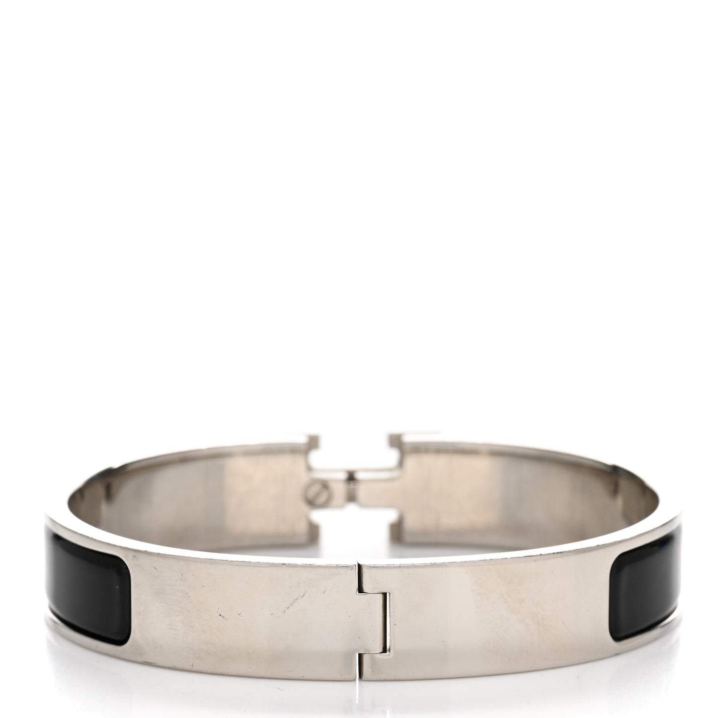 Enamel Narrow Clic Clac H Bracelet GM Black