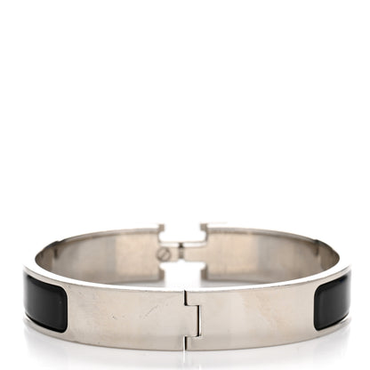 Hermes Enamel Narrow Clic Clac H Bracelet GM Black 3 of 4