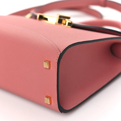 Moynat Carat Calfskin Gabrielle BB Wood Rose 9 of 9