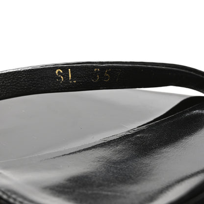 Saint Laurent Patent Calfskin Opyum 110 Sandals 37 Black Gold 9 of 10