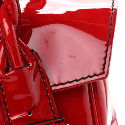 Valentino Garavani Patent Large Histoire Red 8 of 15
